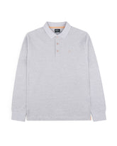Men's Full Sleeve Polo - White Grey